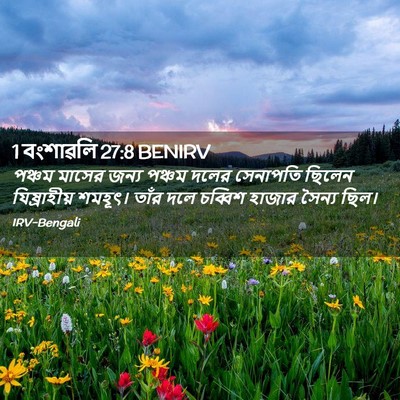 Picture 02 - 1 বংশাৱলি 27:8 BENIRV - পঞ্চম মাসের জন্য - Bible Verse Picture
