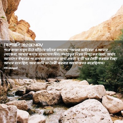 Picture 02 - 1 বংশাৱলি 28:2 BENIRV - পরে রাজা দায়ূদ - Bible Verse Picture
