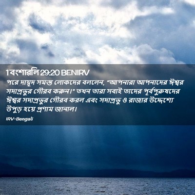 Picture 02 - 1 বংশাৱলি 29:20 BENIRV - পরে দায়ূদ সমস্ত - Bible Verse Picture
