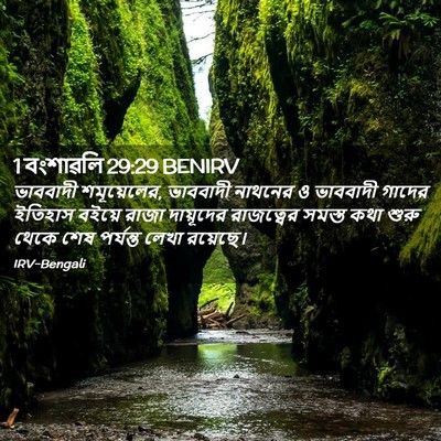 Picture 02 - 1 বংশাৱলি 29:29 BENIRV - ভাববাদী - Bible Verse Picture