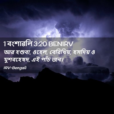 Picture 02 - 1 বংশাৱলি 3:20 BENIRV - আর হশুবা, ওহেল, - Bible Verse Picture