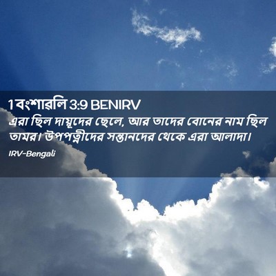 Picture 02 - 1 বংশাৱলি 3:9 BENIRV - এরা ছিল দায়ূদের - Bible Verse Picture