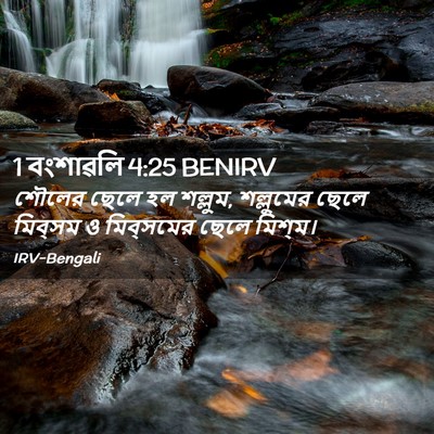 Picture 02 - 1 বংশাৱলি 4:25 BENIRV - শৌলের ছেলে হল - Bible Verse Picture