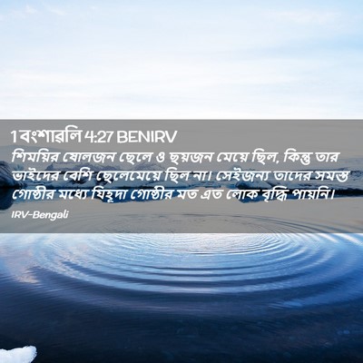 Picture 02 - 1 বংশাৱলি 4:27 BENIRV - শিময়ির ষোলজন - Bible Verse Picture