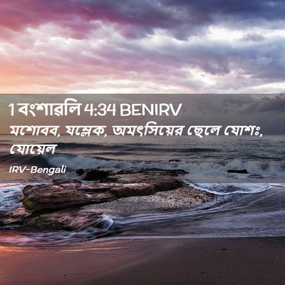 Picture 02 - 1 বংশাৱলি 4:34 BENIRV - মশোবব, যম্লেক, - Bible Verse Picture