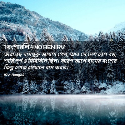 Picture 02 - 1 বংশাৱলি 4:40 BENIRV - তারা বহু ঘাসযুক্ত - Bible Verse Picture