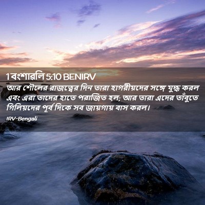 Picture 02 - 1 বংশাৱলি 5:10 BENIRV - আর শৌলের রাজত্বের - Bible Verse Picture