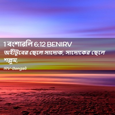 Picture 02 - 1 বংশাৱলি 6:12 BENIRV - অহীটূবের ছেলে - Bible Verse Picture