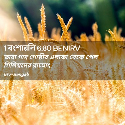Picture 02 - 1 বংশাৱলি 6:80 BENIRV - তারা গাদ গোষ্ঠীর - Bible Verse Picture