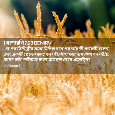 Picture 02 - 1 বংশাৱলি 7:23 BENIRV - এর পর তিনি স্ত্রীর - Bible Verse Picture