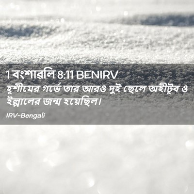 Picture 02 - 1 বংশাৱলি 8:11 BENIRV - হূশীমের গর্ভে তার - Bible Verse Picture