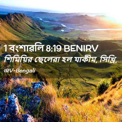 Picture 02 - 1 বংশাৱলি 8:19 BENIRV - শিমিয়ির ছেলেরা - Bible Verse Picture