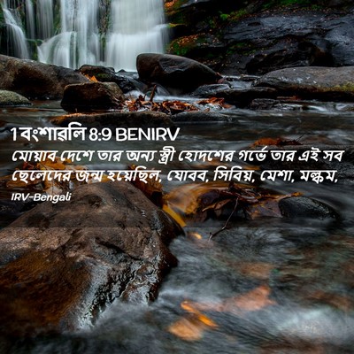 Picture 02 - 1 বংশাৱলি 8:9 BENIRV - মোয়াব দেশে তার - Bible Verse Picture