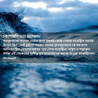 Picture 02 - 1 বংশাৱলি 9:22 BENIRV - দরজাগুলো পাহারা - Bible Verse Picture