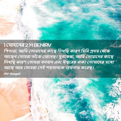 Picture 02 - 1 যোহনের 2:14 BENIRV - পিতারা, আমি - Bible Verse Picture