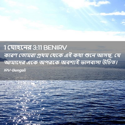 Picture 02 - 1 যোহনের 3:11 BENIRV - কারণ তোমরা প্রথম - Bible Verse Picture