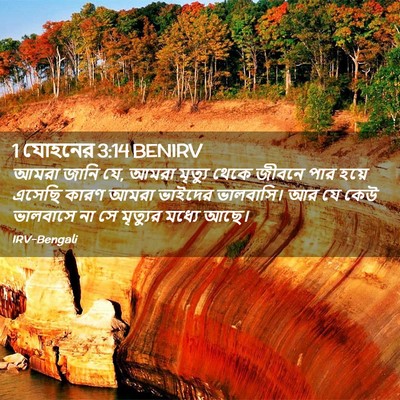 Picture 02 - 1 যোহনের 3:14 BENIRV - আমরা জানি যে, আমরা - Bible Verse Picture