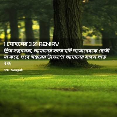 Picture 02 - 1 যোহনের 3:21 BENIRV - প্রিয় সন্তানেরা, - Bible Verse Picture
