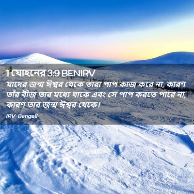 Picture 02 - 1 যোহনের 3:9 BENIRV - যাদের জন্ম ঈশ্বর - Bible Verse Picture