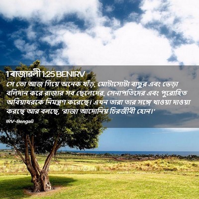 Picture 02 - 1 ৰাজাৱলী 1:25 BENIRV - সে তো আজ গিয়ে অনেক - Bible Verse Picture