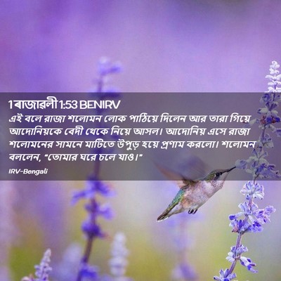 Picture 02 - 1 ৰাজাৱলী 1:53 BENIRV - এই বলে রাজা শলোমন - Bible Verse Picture