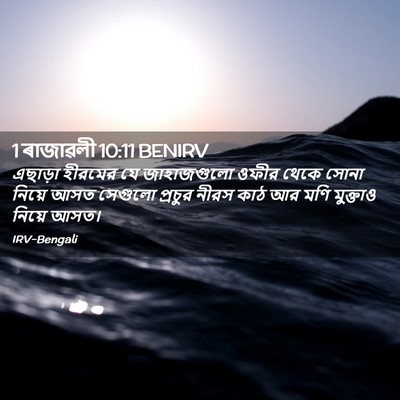 Picture 02 - 1 ৰাজাৱলী 10:11 BENIRV - এছাড়া হীরমের যে - Bible Verse Picture