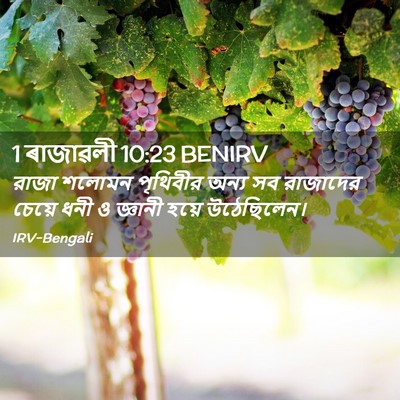 Picture 02 - 1 ৰাজাৱলী 10:23 BENIRV - রাজা শলোমন - Bible Verse Picture