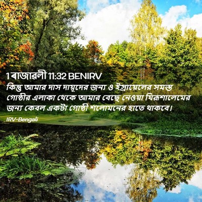 Picture 02 - 1 ৰাজাৱলী 11:32 BENIRV - কিন্তু আমার দাস - Bible Verse Picture