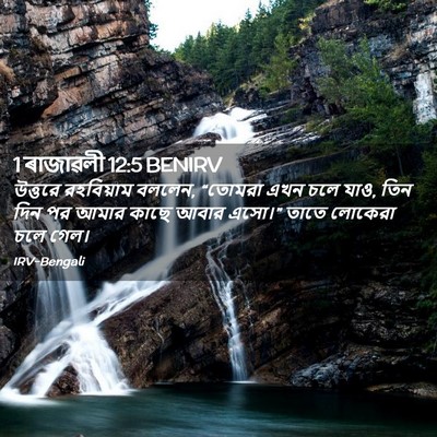 Picture 02 - 1 ৰাজাৱলী 12:5 BENIRV - উত্তরে রহবিয়াম - Bible Verse Picture