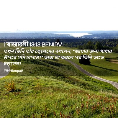 Picture 02 - 1 ৰাজাৱলী 13:13 BENIRV - তখন তিনি তাঁর - Bible Verse Picture