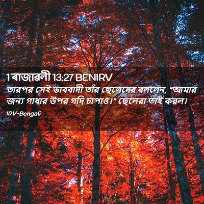 Picture 02 - 1 ৰাজাৱলী 13:27 BENIRV - তারপর সেই ভাববাদী - Bible Verse Picture