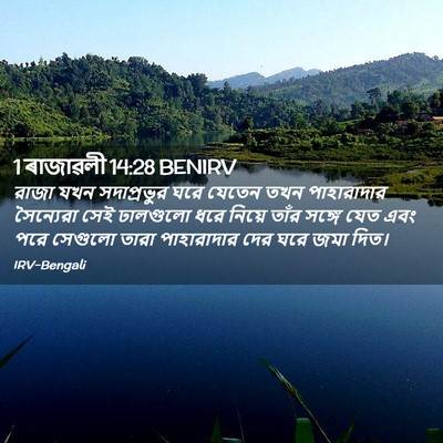Picture 02 - 1 ৰাজাৱলী 14:28 BENIRV - রাজা যখন - Bible Verse Picture