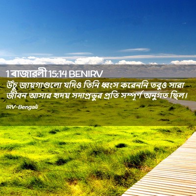 Picture 02 - 1 ৰাজাৱলী 15:14 BENIRV - উঁচু জায়গাগুলো - Bible Verse Picture