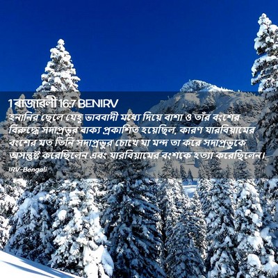 Picture 02 - 1 ৰাজাৱলী 16:7 BENIRV - হনানির ছেলে যেহূ - Bible Verse Picture