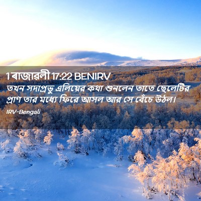 Picture 02 - 1 ৰাজাৱলী 17:22 BENIRV - তখন সদাপ্রভু - Bible Verse Picture