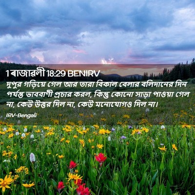 Picture 02 - 1 ৰাজাৱলী 18:29 BENIRV - দুপুর গড়িয়ে গেল - Bible Verse Picture