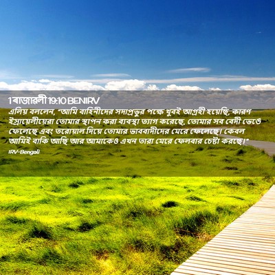 Picture 02 - 1 ৰাজাৱলী 19:10 BENIRV - এলিয় বললেন, “আমি - Bible Verse Picture