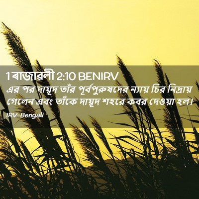 Picture 02 - 1 ৰাজাৱলী 2:10 BENIRV - এর পর দায়ূদ তাঁর - Bible Verse Picture