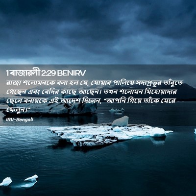Picture 02 - 1 ৰাজাৱলী 2:29 BENIRV - রাজা শলোমনকে বলা - Bible Verse Picture