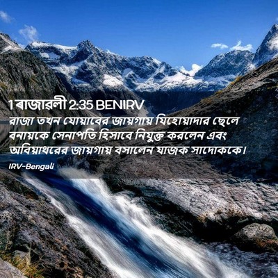 Picture 02 - 1 ৰাজাৱলী 2:35 BENIRV - রাজা তখন যোয়াবের - Bible Verse Picture