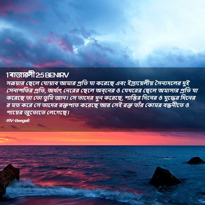 Picture 02 - 1 ৰাজাৱলী 2:5 BENIRV - সরূয়ার ছেলে - Bible Verse Picture
