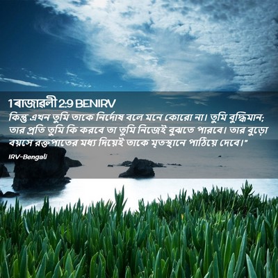 Picture 02 - 1 ৰাজাৱলী 2:9 BENIRV - কিন্তু এখন তুমি - Bible Verse Picture