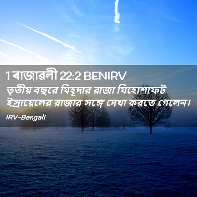 Picture 02 - 1 ৰাজাৱলী 22:2 BENIRV - তৃতীয় বছরে - Bible Verse Picture