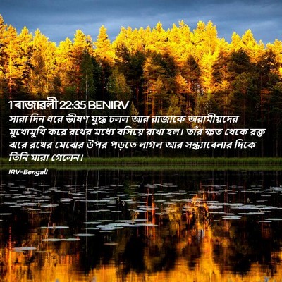 Picture 02 - 1 ৰাজাৱলী 22:35 BENIRV - সারা দিন ধরে ভীষণ - Bible Verse Picture