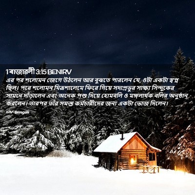 Picture 02 - 1 ৰাজাৱলী 3:15 BENIRV - এর পর শলোমন জেগে - Bible Verse Picture