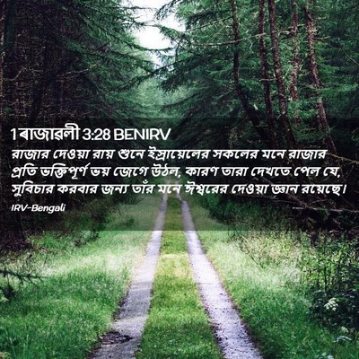 Picture 02 - 1 ৰাজাৱলী 3:28 BENIRV - রাজার দেওয়া রায় - Bible Verse Picture