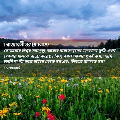 Picture 02 - 1 ৰাজাৱলী 3:7 BENIRV - হে আমার ঈশ্বর - Bible Verse Picture