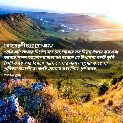 Picture 02 - 1 ৰাজাৱলী 6:12 BENIRV - “তুমি যদি আমার - Bible Verse Picture