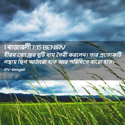 Picture 02 - 1 ৰাজাৱলী 7:15 BENIRV - হীরম ব্রোঞ্জের - Bible Verse Picture