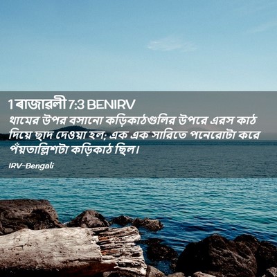 Picture 02 - 1 ৰাজাৱলী 7:3 BENIRV - থামের উপর বসানো - Bible Verse Picture
